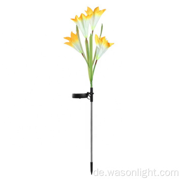 Mast Selling 4*LED Color Change Night Landschaft Schöne dekorative wasserdichte LED Solar Blumenlicht für Garten